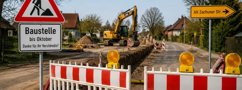 Information zur Baustelle in der Bandenitzer Straße / Alt Zachuner Straße