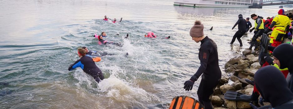 Eiskaltes Bad in Mainz: Schwimmen für trauernde Eltern und Kinder