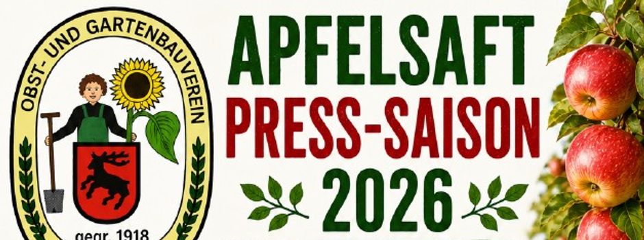 Apfelsaft Press-Aktion des Obst- und Gartenbauvereins Hirschau