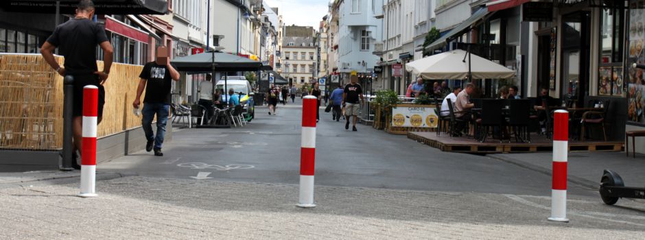 Fußgängerzone in der Wellritzstraße jetzt mit Pollern abgesperrt