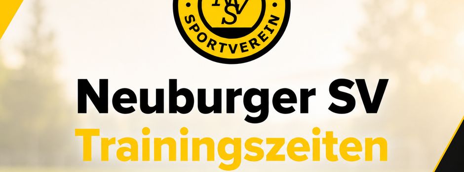 Neuburger SV: Trainingszeiten im Überblick