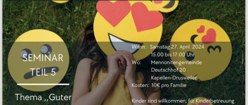 Seminar "Guter Umgang mit Gefühlen" am 27.4
