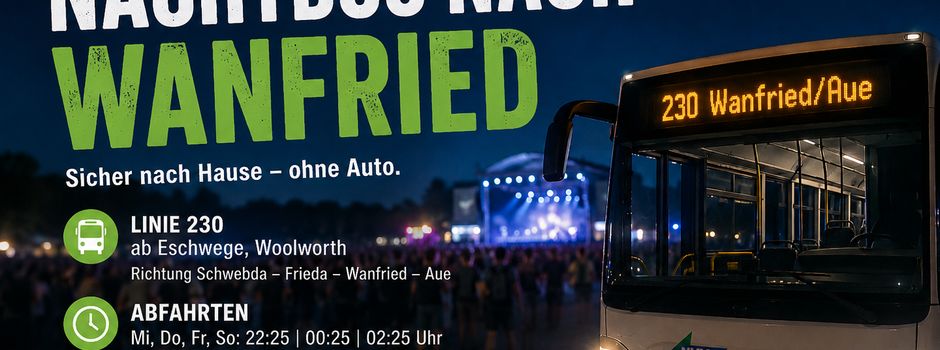 Mit dem Nachtbus sicher vom Open Flair zurück nach Wanfried