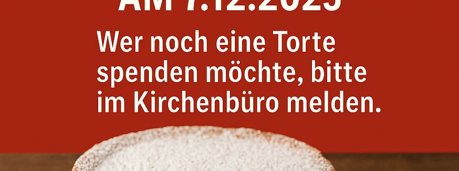 Tortenspenden für den Weihnachtsmarkt 2026