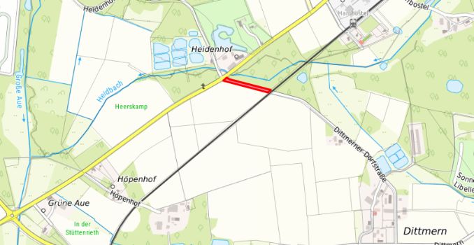 Dittmerner Dorfstraße wird gesperrt