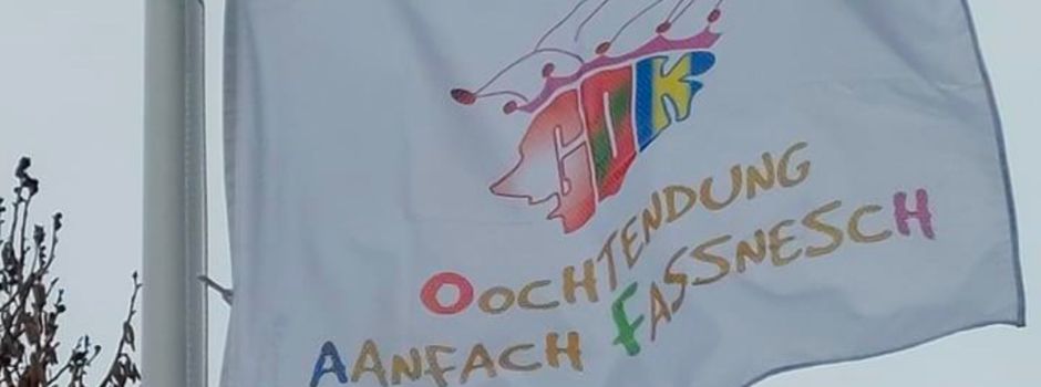GOK-Fahne zum Veilchendienstagszug