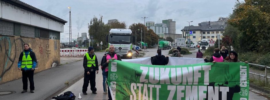 Zementwerk in Mainz von Aktivisten blockiert