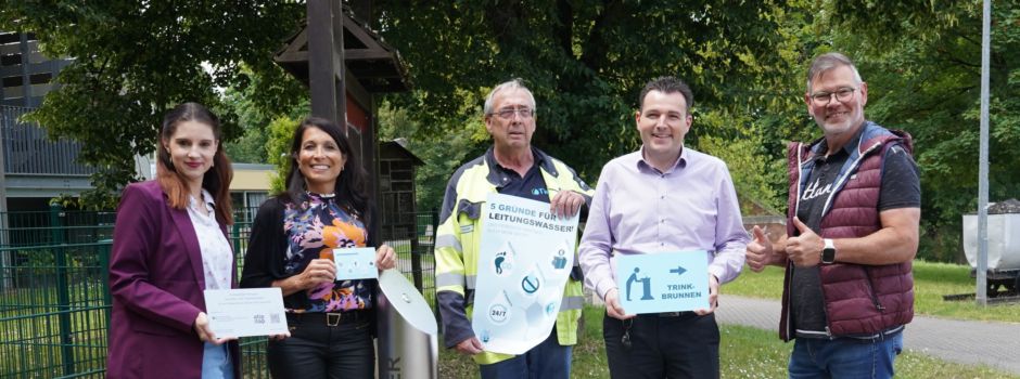 Öffentlicher Trinkbrunnen zur EM 2024 in Rehlingen-Siersburg installiert