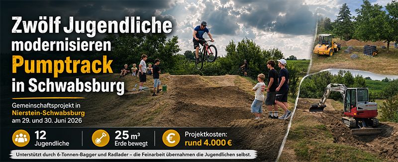 Gemeinsam stark: Jugendliche erneuern Pumptrack-Bahn in Schwabsburg