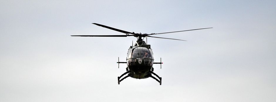 Achtung Hubschrauberspritzungen