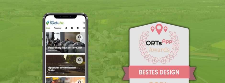 Mücke gewinnt Orts-App-Award in der Kategorie Bestes Design