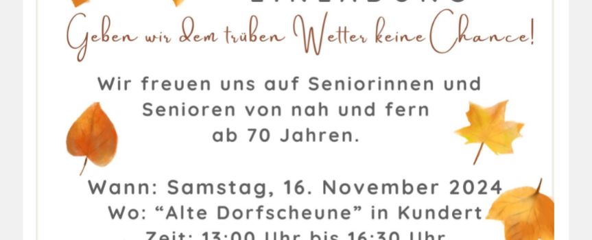 Einladung Seniorennachmittag