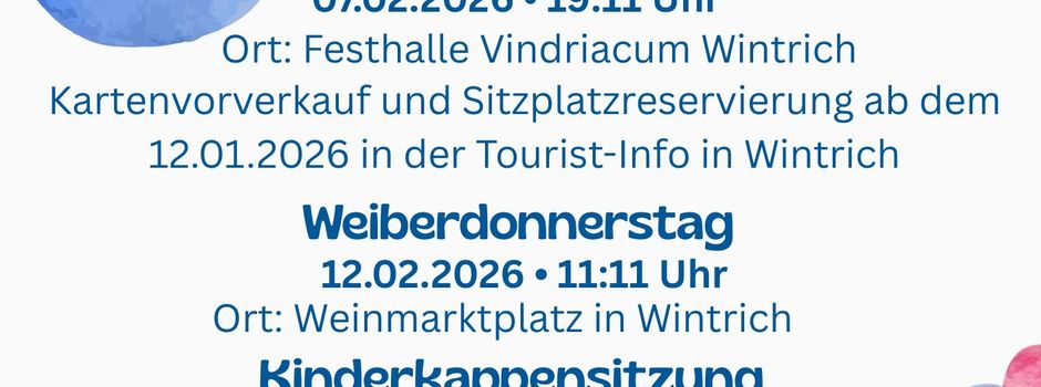 Narrenfahrplan Wintrich