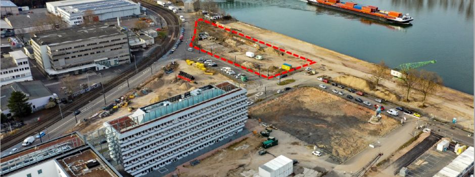 Was auf diesem Grundstück am Mainzer Zollhafen entsteht