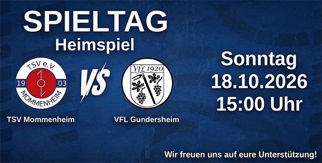 Oktoberfest im Wiesgartenstadion: TSV Mommenheim empfängt den VfL Gundersheim