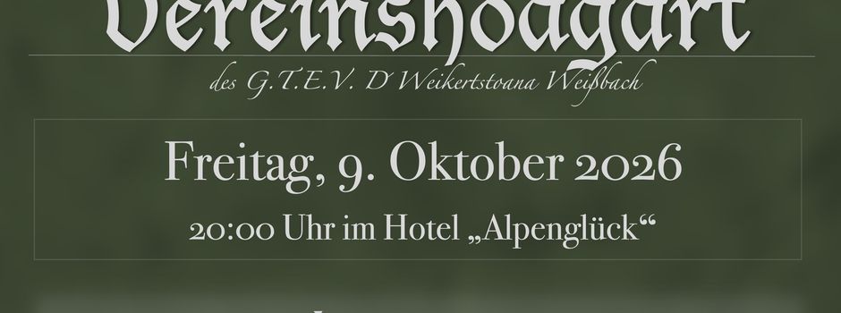 Einladung zum Vereinshoagart 2026