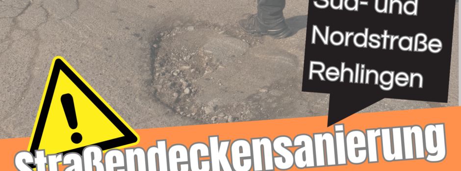 Straßendeckensanierung Süd- und Nordstraße in Rehlingen