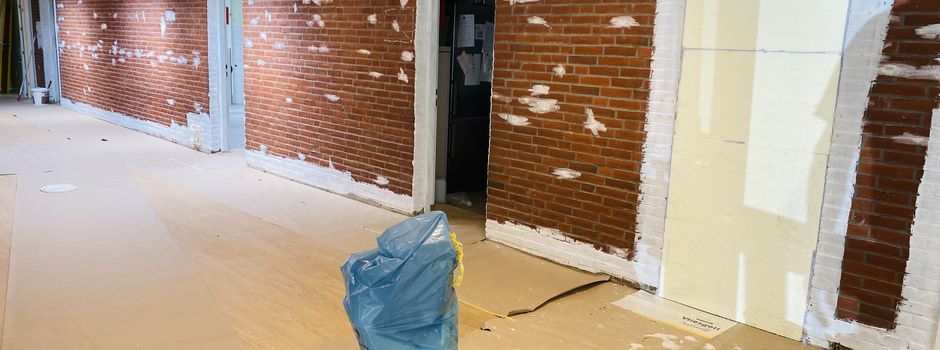Die Modernisierungsmaßnahmen im Kindergarten laufen auf Hochtouren 