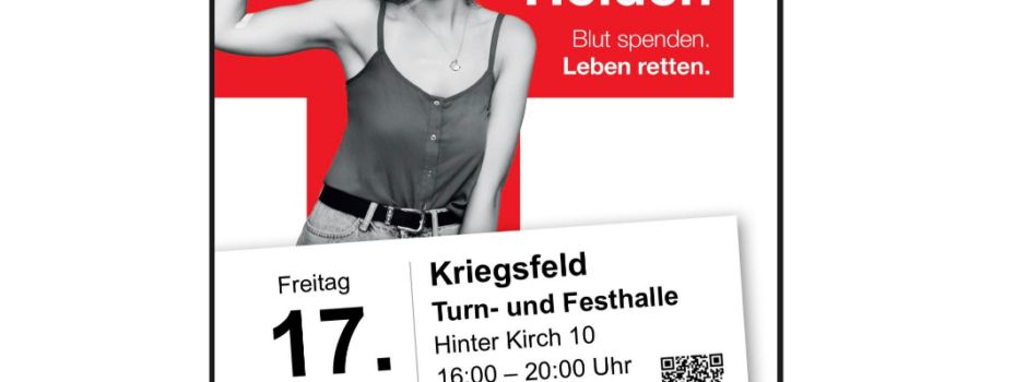 Blutspendeaktion am 17. April 26 von Kerweborsch Kriegsfeld und FVK