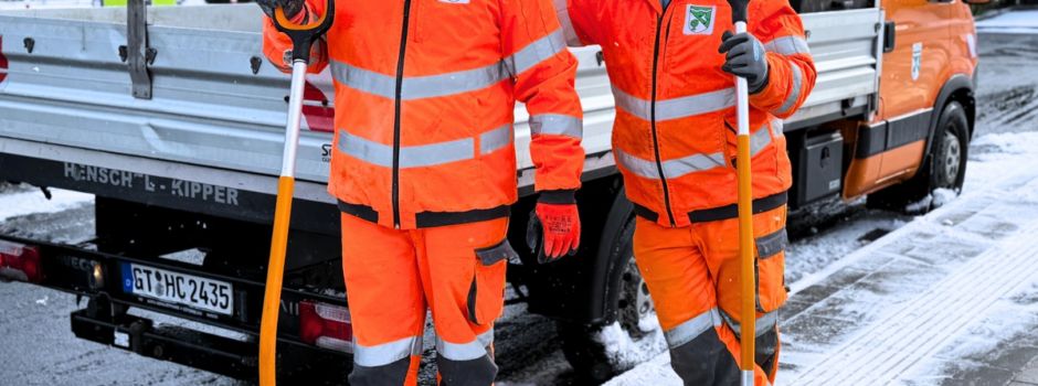 Streufahrzeuge und Handkolonne seit frühen Morgenstunden wieder im Einsatz