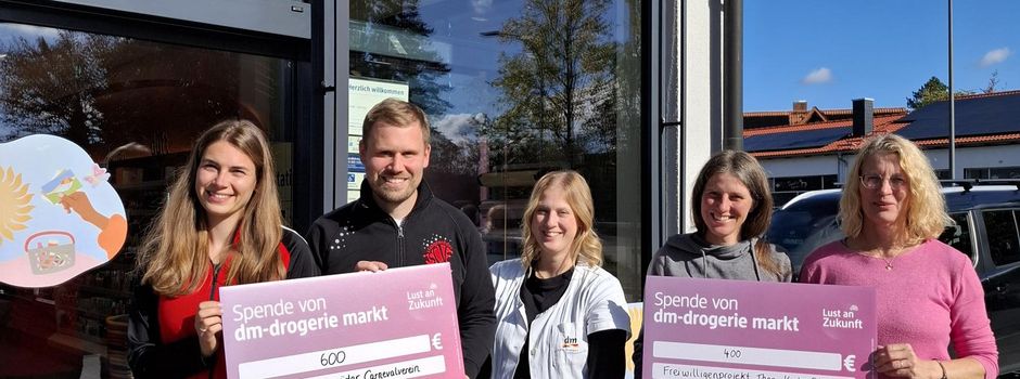 dm-Spendenaktion „Lust an Zukunft“: Freiwilligenprojekt und Carneval-Verein aus Grünberg ausgezeichnet