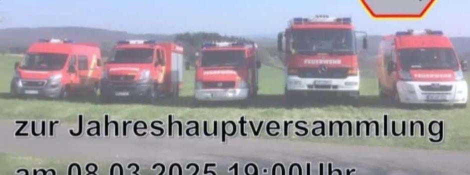 Einladung zur JHV des Fördervereins der FFW