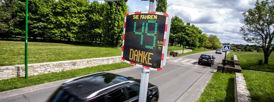 Geschwindigkeitsmessungen während der Umleitungsphase in Ingenheim