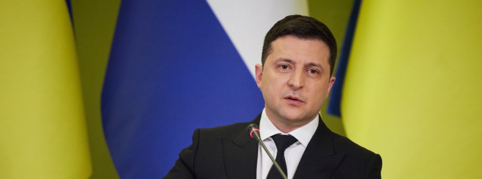Ukrainischer Präsident überraschend in Wiesbaden zu Gast