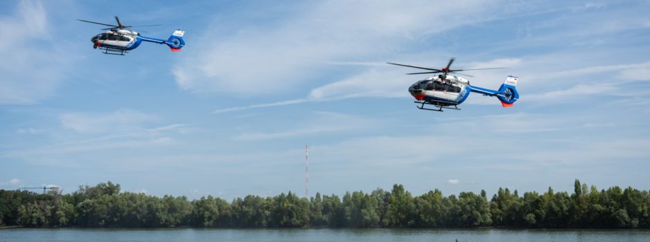 Zwei Polizei-Hubschrauber am Mainzer Rheinufer – was war da los?