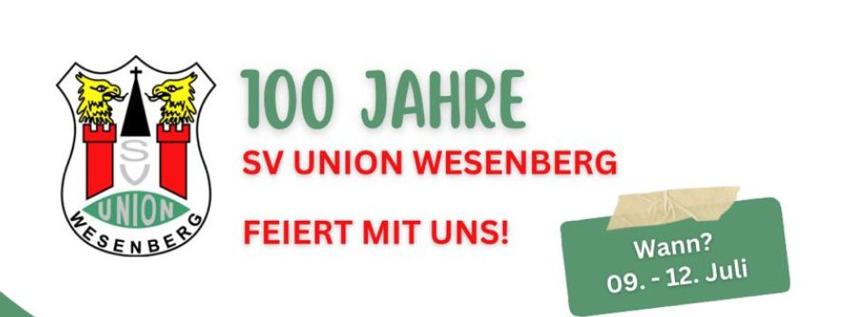 Union Wesenberg feiert 100 Jahre Vereinssport