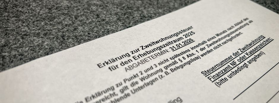 Zweitwohnungssteuer wird erhöht