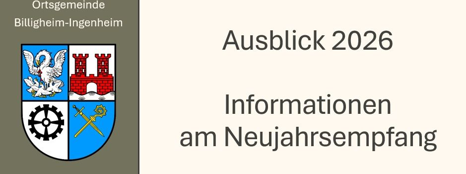 Ausblick 2026 - Informationen am Neujahrsempfang