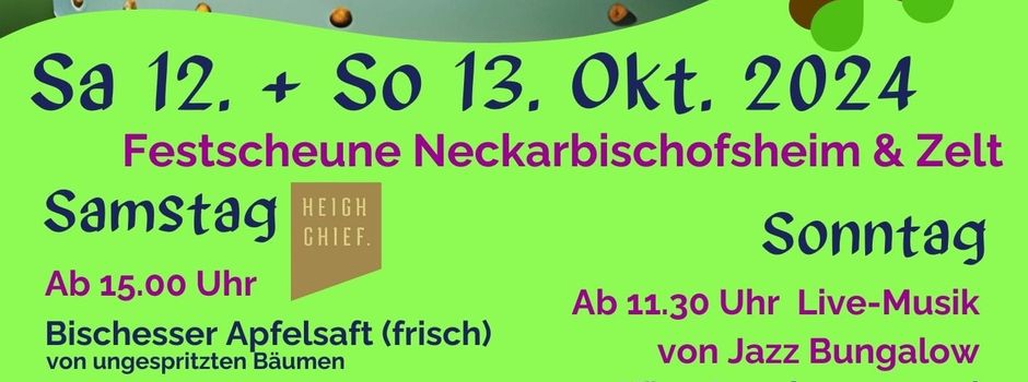 Dieses Wochenende im Schlosspark: Apfelfest