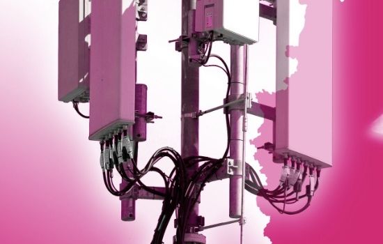 Bauarbeiten am Mobilfunkmast 