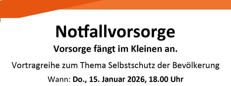 Vortrag . Notfallvorsorge