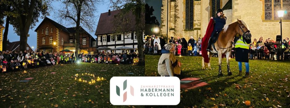 St. Martinsumzug in Clarholz in besonderer Atmosphäre - 400 Zuckerbrezeln verteilt