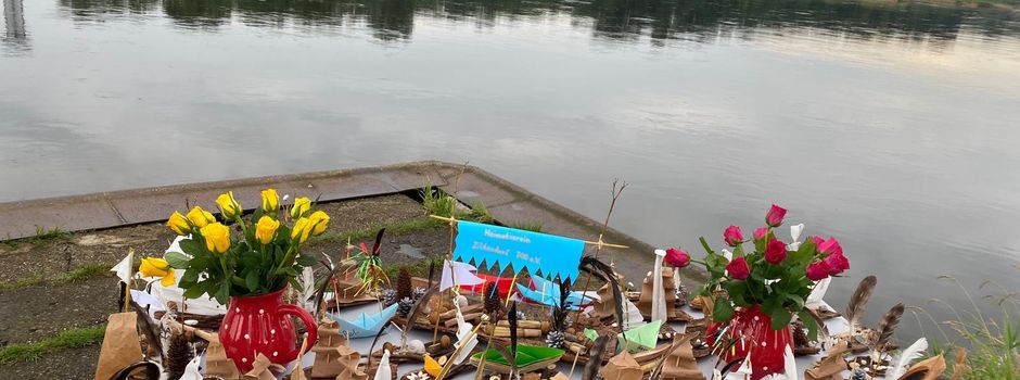 Rosen für die Oder und Schiffchen für die Kinder