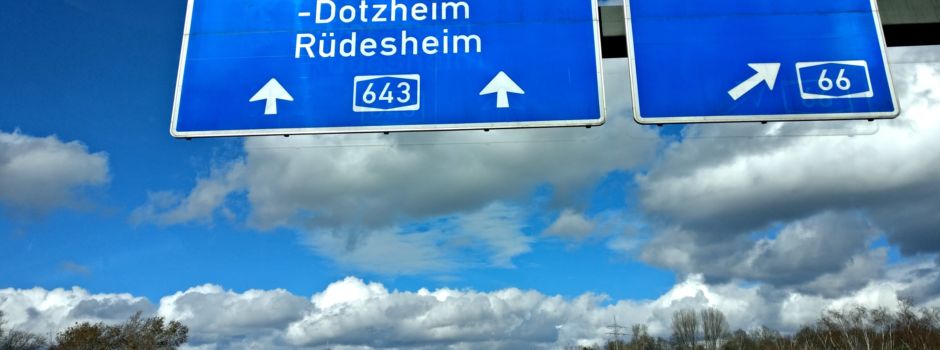 Fahrbahnschaden am Schiersteiner Kreuz