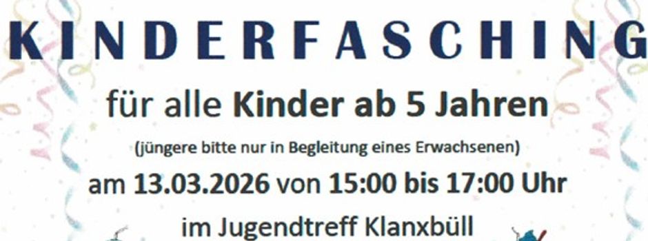 Kinderfasching im Jugendtreff Klanxbüll
