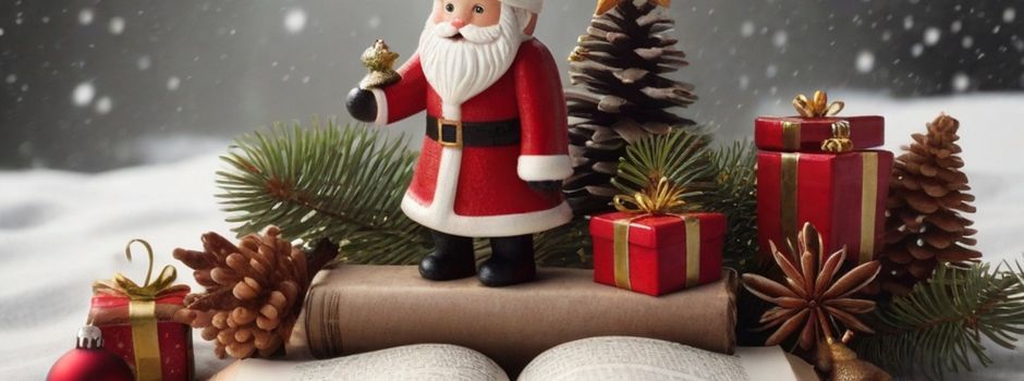 15.12.2025: Weihnachts-Bücherregal in der Stadtbücherei Mölln