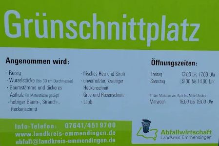 Grünschnittplätze mittwochs wieder geschlossen