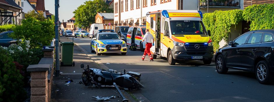 Schwerer Verkehrsunfall in Mainz: Motorrad und Auto kollidieren
