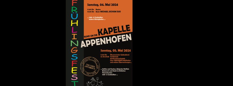 Frühlingsfest rund um die Kapelle in Appenhofen