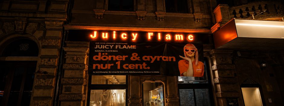 1 CENT AKTION Neuer Grill in der Mainzer Innenstadt: Juicy Flame eröffnet am 27. August