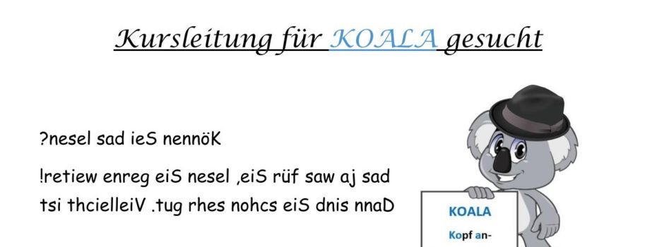 Kursleitung für KOALA gesucht