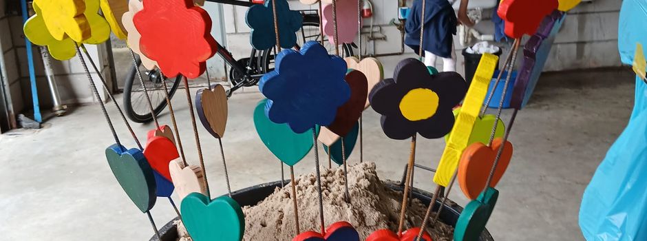 Holzblumen für die Landesgartenschau