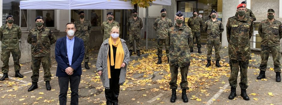 Zwölf Bundeswehrsoldaten helfen im Gesundheitsamt Mainz-Bingen mit