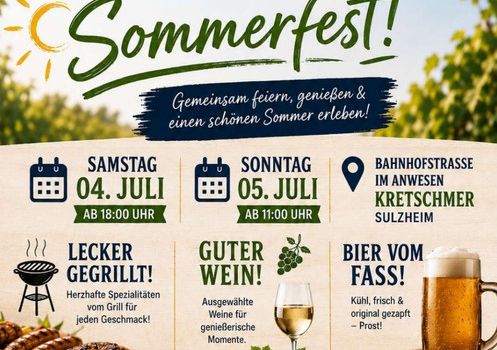 Der MGV 1885 „Sängerlust“ Sulzheim e.V. feiert sein traditionelles Sommerfest