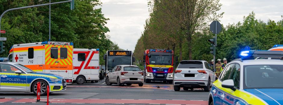 Vier Verletzte bei Frontalcrash in Mainz-Hechtsheim