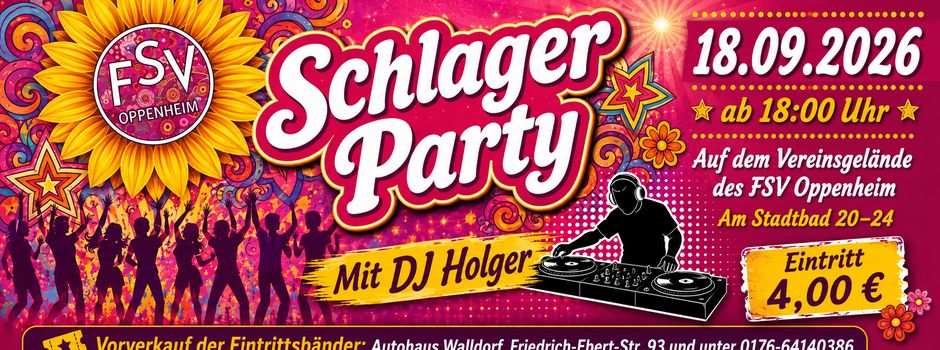 Tanzoutfit anziehen: FSV Oppenheim feiert große Schlagerparty